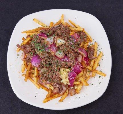 Cajun fries with saute' ribeye