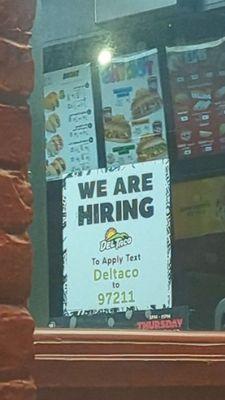 Del taco on bristol is hiring