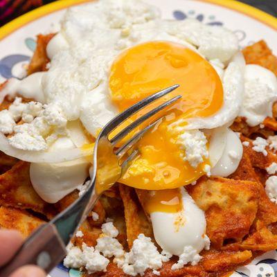 Chilaquiles & Sunny-Side Eggs