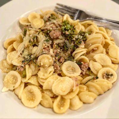 Orecchiette with sausage and broccolini