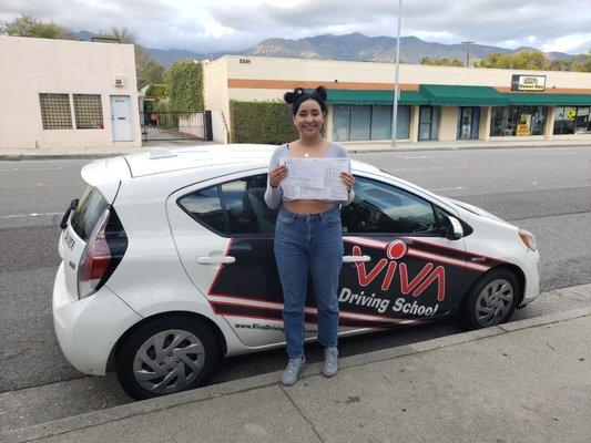 Congrats Celeste on Obtaining your Drivers License on your 1st Try!