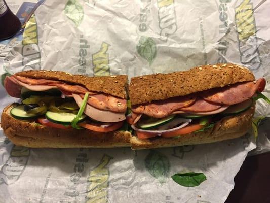 Footlong Italian Hero on Honey Oat