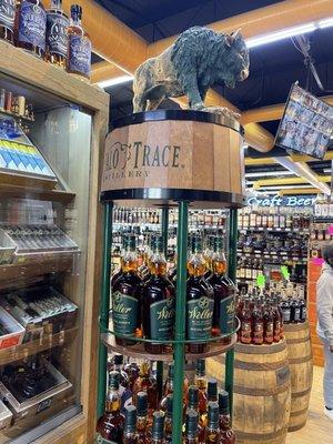 Buffalo Trace Display of Weller Green label