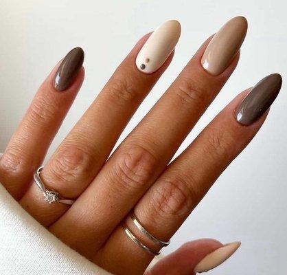 Nail art neutrals so cute for fall