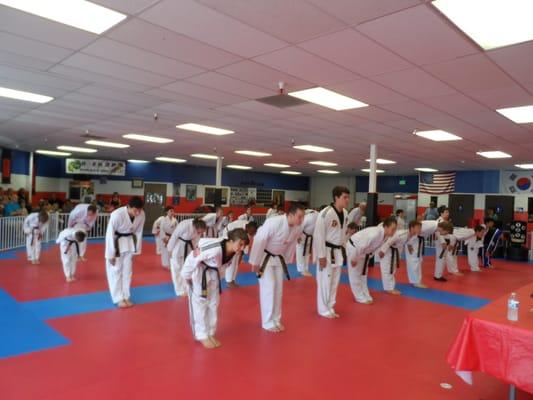 Black Belt Class Bowing in!