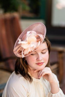 Peaches and Cream Fascinator