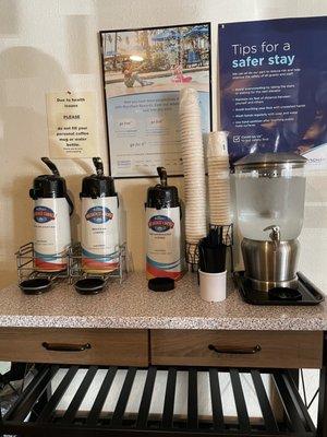 Free coffee and water