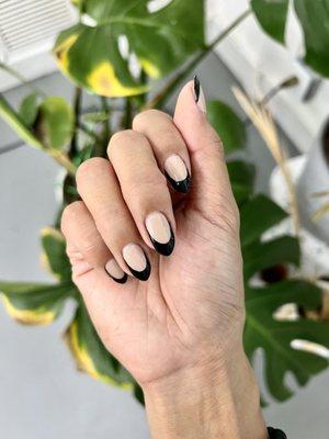 Gel manicure with nail art design