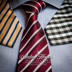 Mens' ties are delicately cleaned and hand pressed.