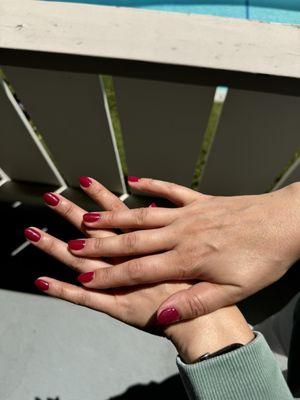 Gel Manicure - OPI Malaga Wine