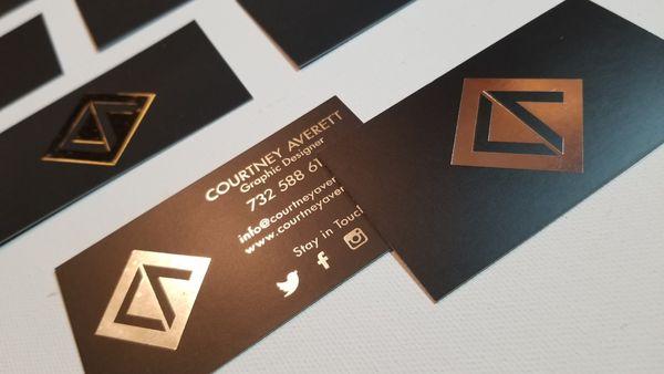 Business card printed by Second Impressions and designed by me