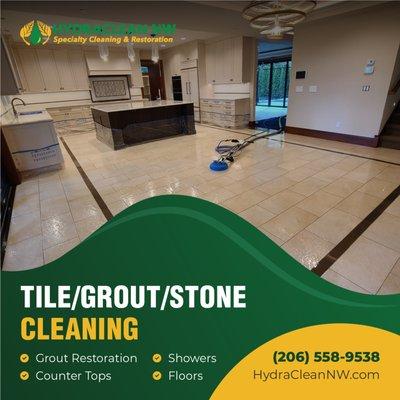 Tile/Grout and Stone Cleaning with our exclusive ceramic indestructible coatings