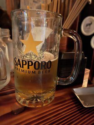 Sapporo on tap.