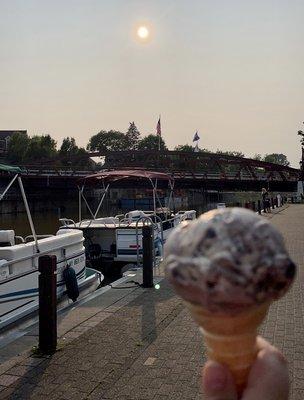 Dessert with a view.