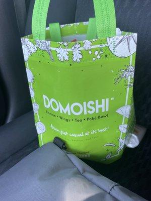 Glad nobody had a camera to see my face when they gave me this bag.  First visit to Domoishi already loving this experience