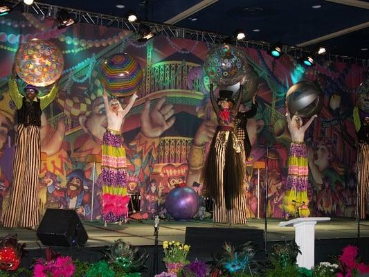 Mardi Gras stage show.