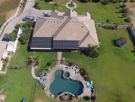 Solar System installed on custom patio cover!