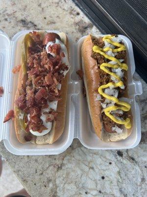 Jalapeño popper and Coney Island dogs