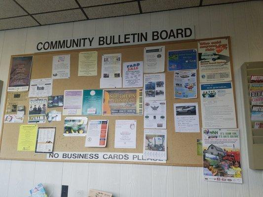 Cool community bulletin board.