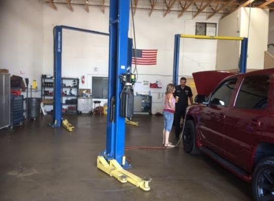 Inside our nice well cleaned organized shop