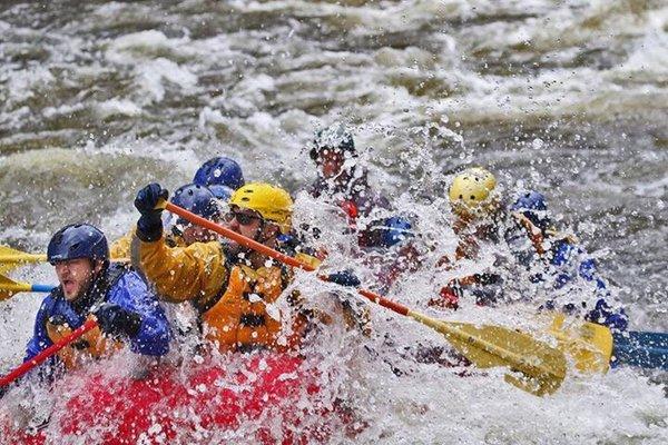 Whitewater rafting trip with the Adirondack River Outfitters/White Water Challengers, April 29, 2017.