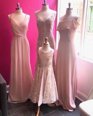 Bridesmaid dress alteration and custom fittings.