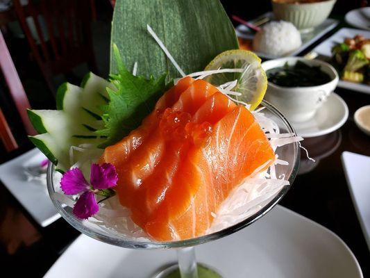 Salmon sashimi