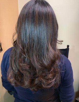 Natural highlight with no lighter. Outcome virgin hair results. ‍