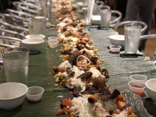 Kamayan! By reservation only but they can package it based on your preference and budget!