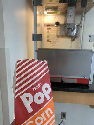 Popcorn machine in lobby