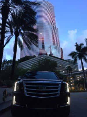 Miami Luxury Car Service at Hyatt Regency, Downtown Miami