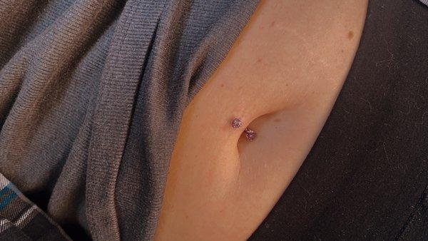 Belly button piercing