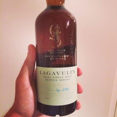 Lagavulin - hard to find on a normal day. Distillers editions are nigh-on impossible to locate. Well done!