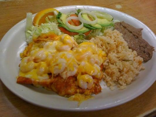 Shrimp emchiladas