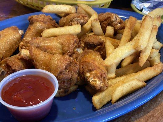 Wings and fries