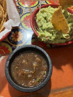 Guacamole and salsa