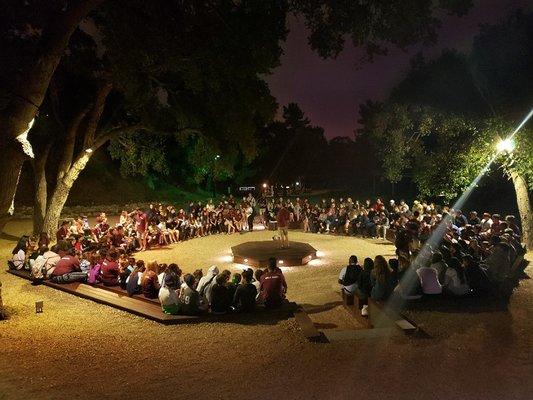 Our fire circle on a summer night