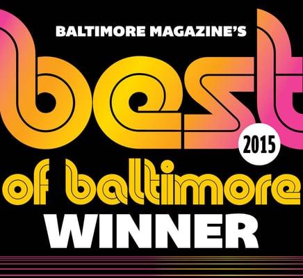 Thank you! Our customers voted us Best of Baltimore this year!