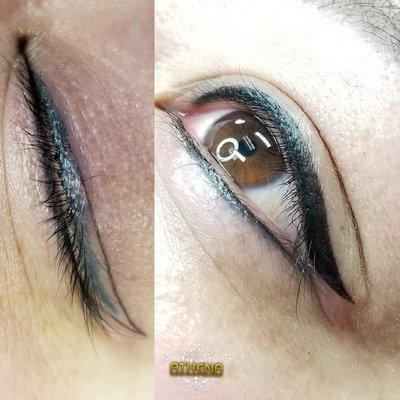 Cover up old eyeliners with color correction