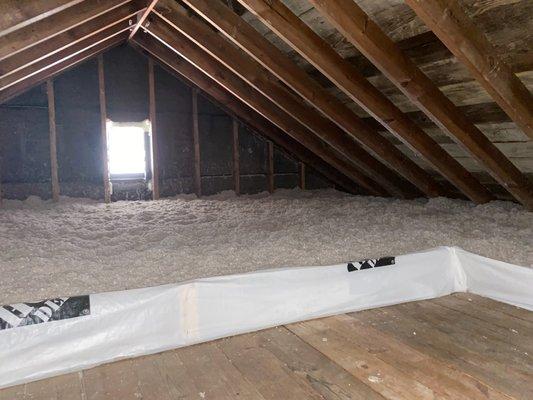 After Insulation with space left for storage.