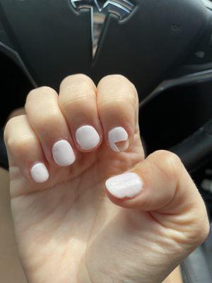 My nails four days after getting them dipped here