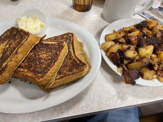 French toast and home fries