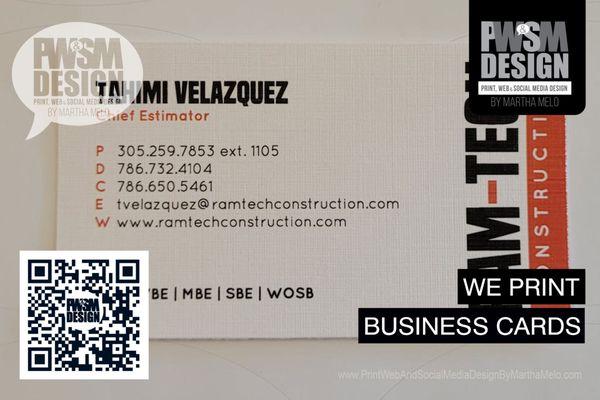 Business Cards - Print Web And Social Media Design By Martha Melo Miami-Homestead Florida 33033