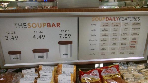 Soup bar.  My favorite spot!