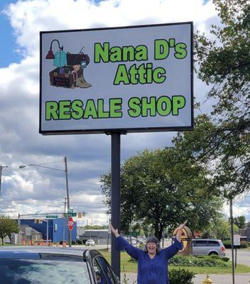 Nana D's Sign at 5330 Portage Rd, Portage, MI