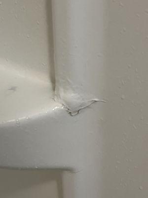 Cracked shower wall