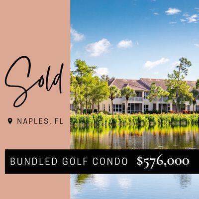 SOLD for $576K in Vanderbilt Country Club, Naples' exclusive bundled golf community!