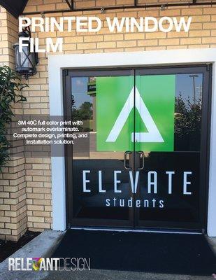 Door Decals for Elevate Student Minstries