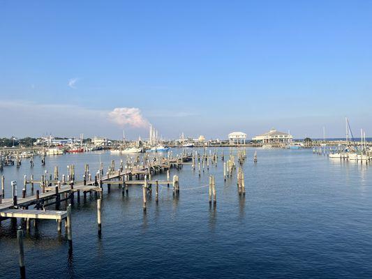 View from top deck