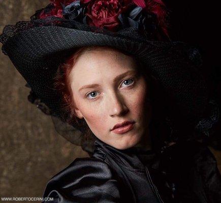 Photoshoot for Victorian clothing magazine, hair & makeup by Stacy